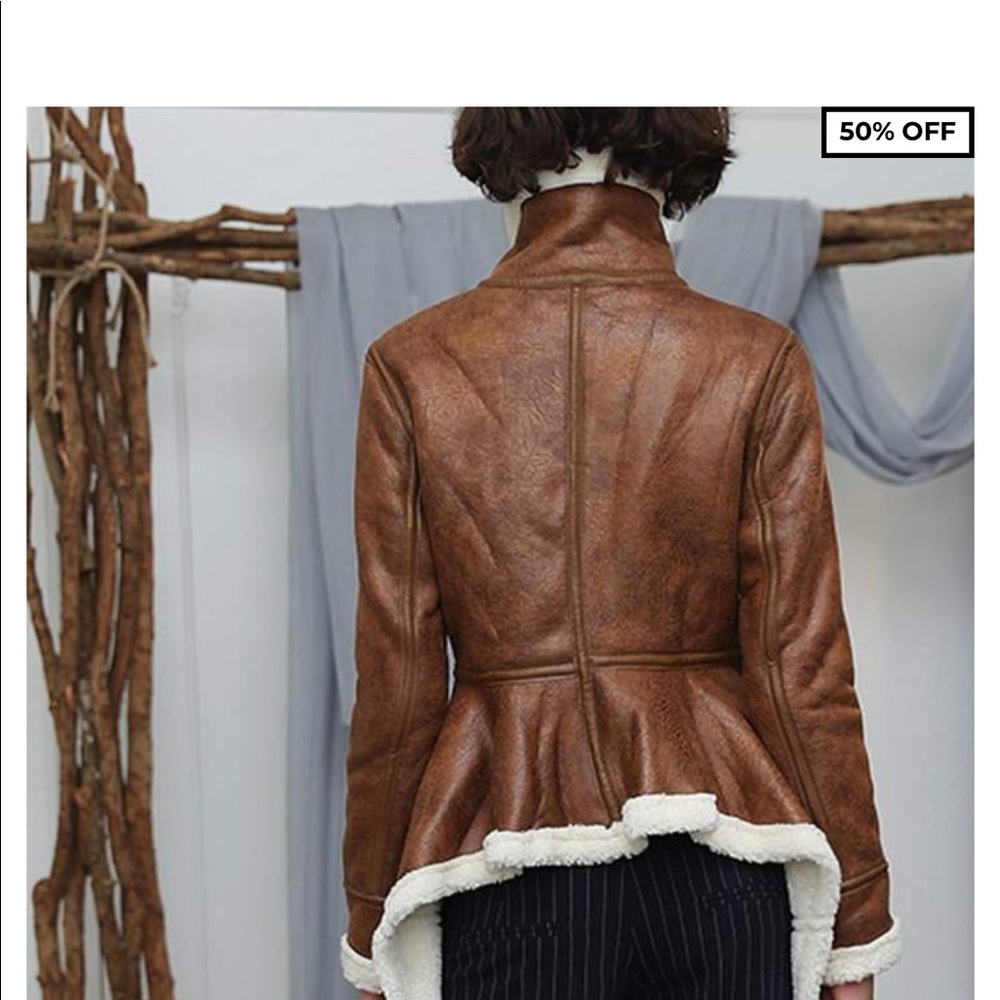 Irregular turtle neck coat - Picture 3 of 15